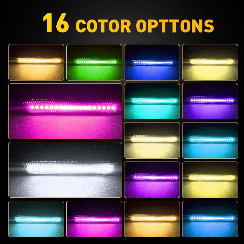 4X RGB LED Side Marker Lights for Ford Mustang (2024–Up S650 Gen7)