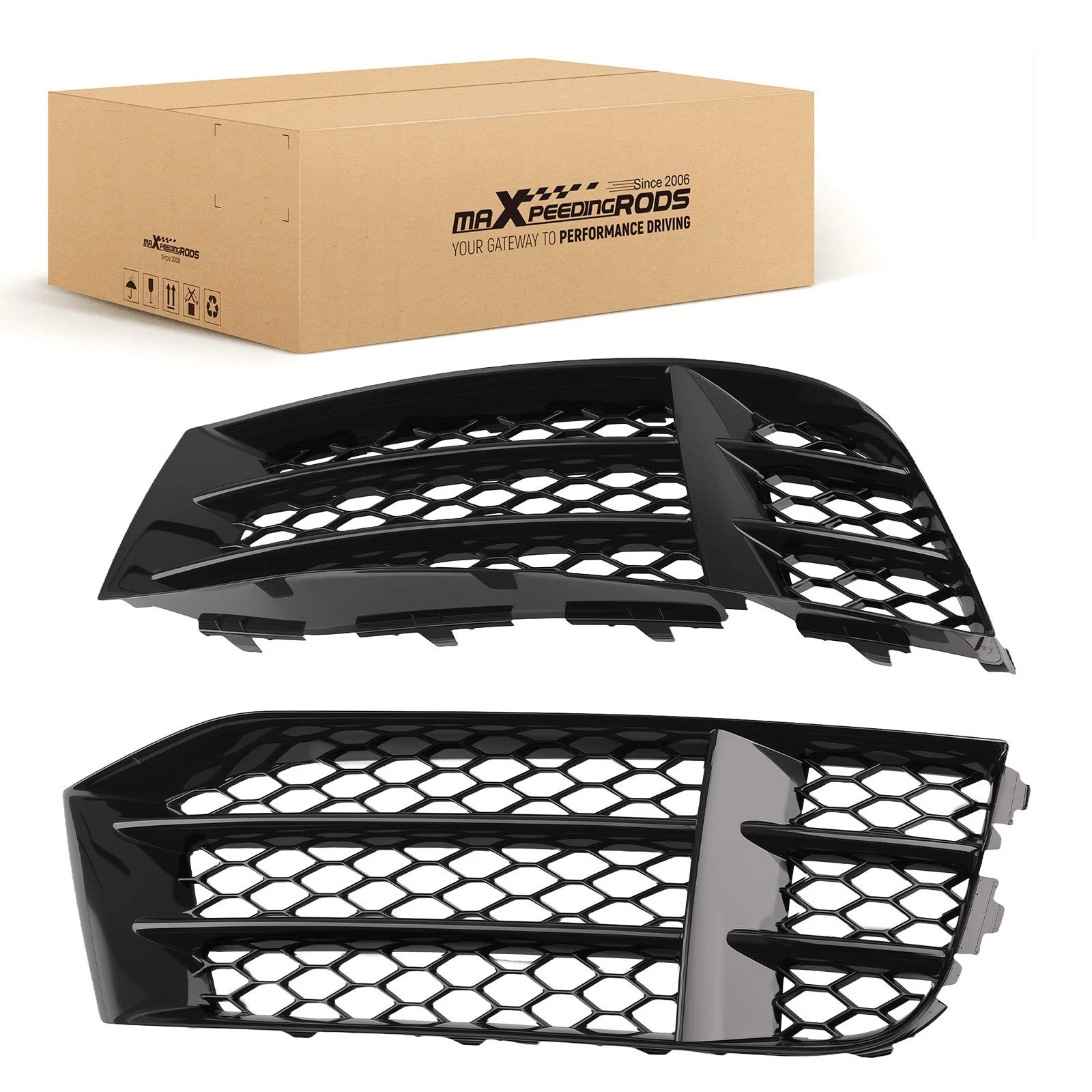 2X Bumper Lower Fog Grill Deflector for Audi RS5 Coupe (2010–2016)