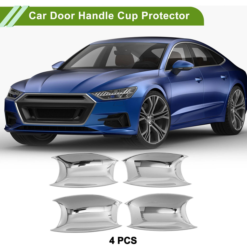 Set of 4 Door Handle Cup Protectors for Hyundai Festa  Chrome Silver