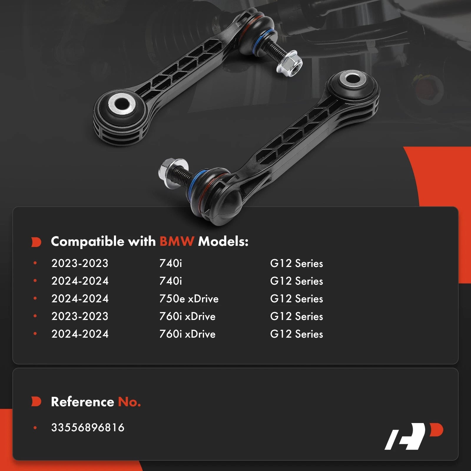 2X Rear Sway Bar Link for BMW 740i 2023–2024