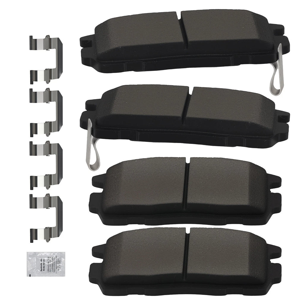 Set of 4 Rear Ceramic Brake Pads for Pontiac Torrent (2007–2009) / GMC Terrain (2010–2017)
