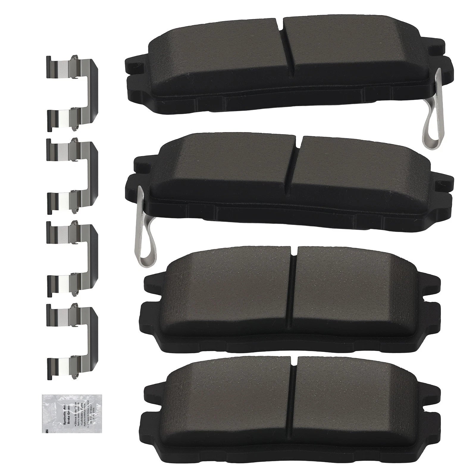 Set of 4 Rear Ceramic Brake Pads for Pontiac Torrent (2007–2009) / GMC Terrain (2010–2017)