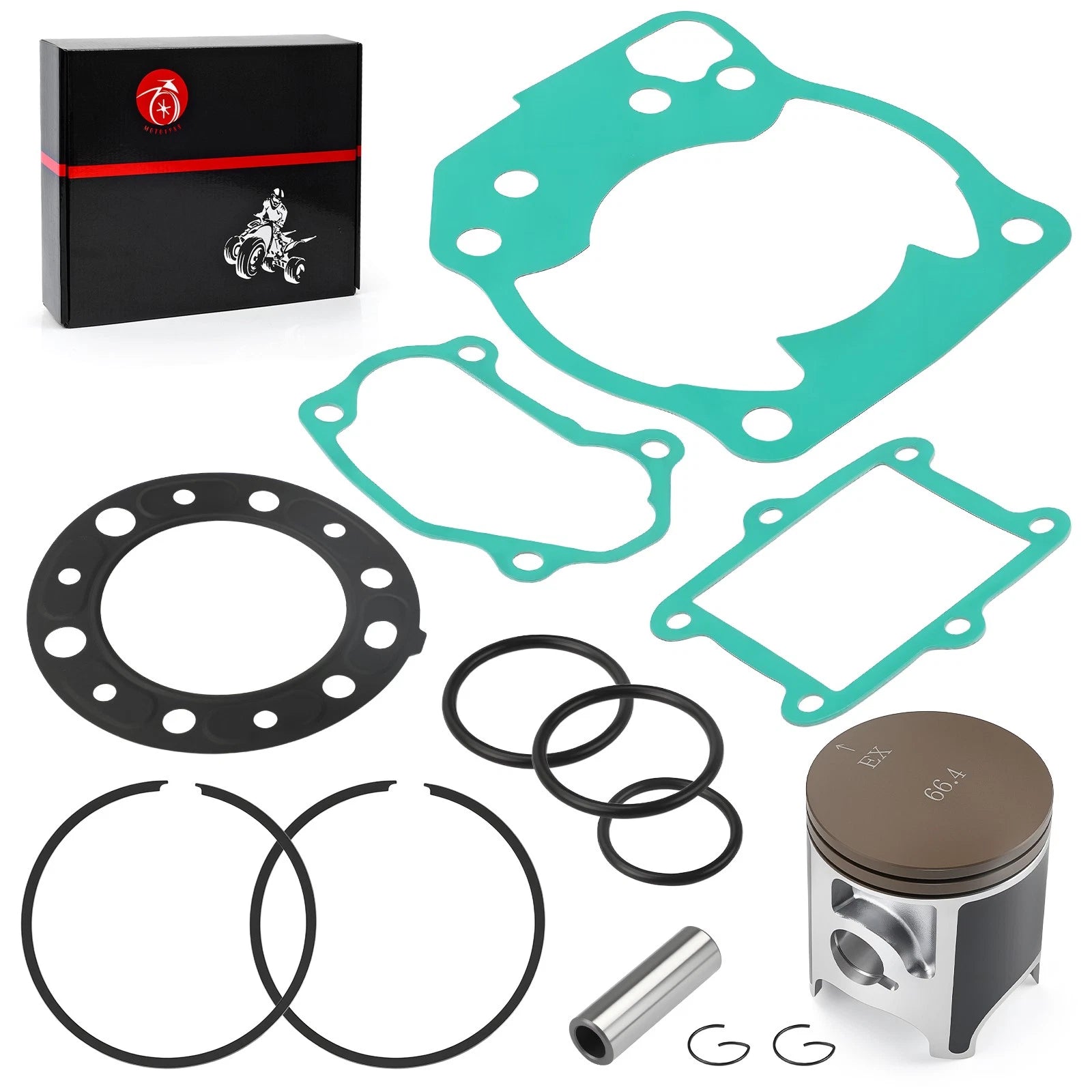 Top End Rebuild Piston Cylinder Gaskets Kit for Honda CR250R (1992–1996) 66.40mm STD