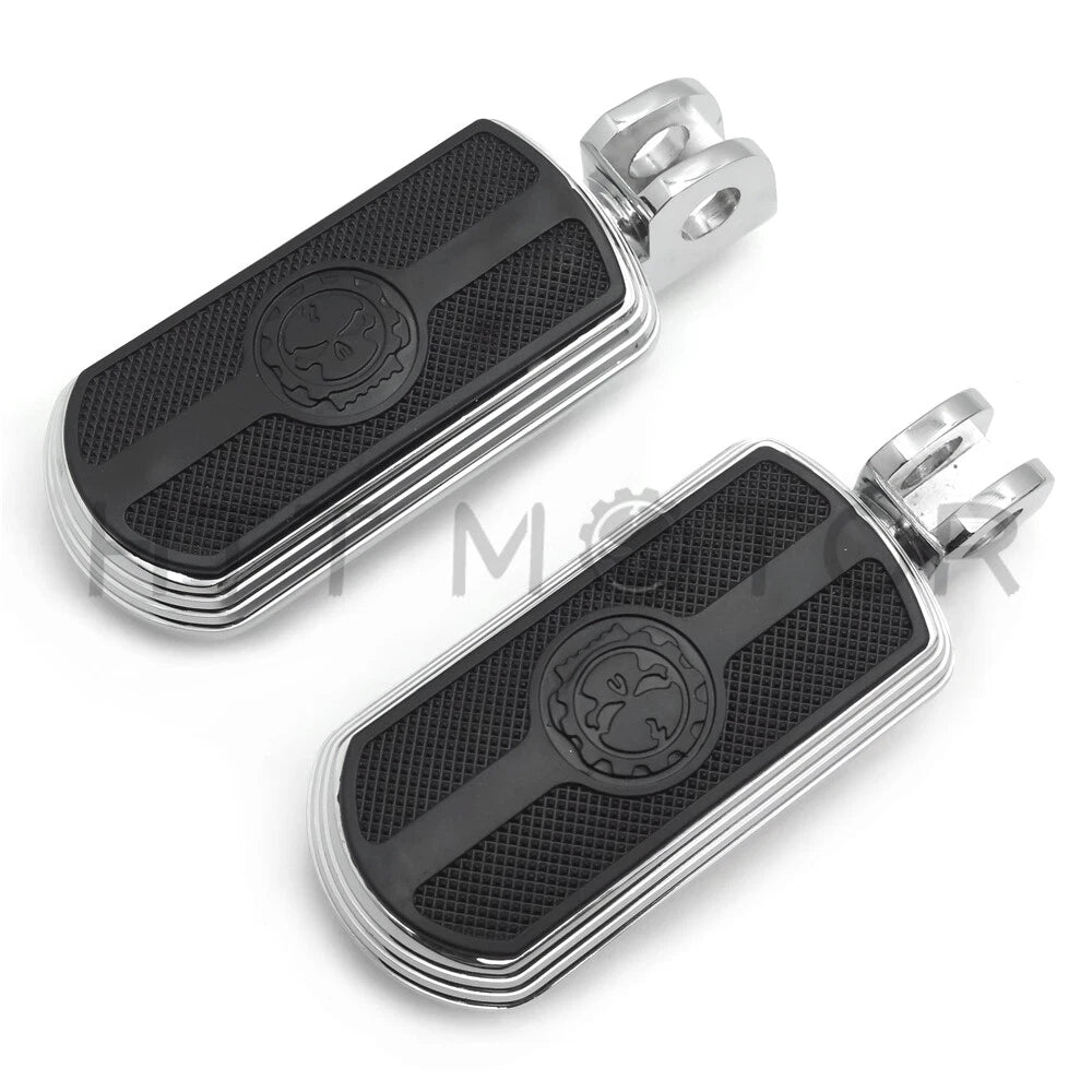 Chrome Skull Rubber Footpeg for Kawasaki ZX-6R ZX-14R (2000–2016)