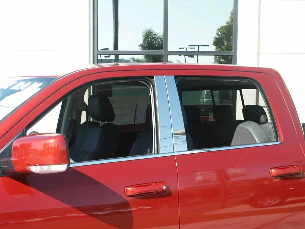 Window Sills 4pc Stainless Steel Replacement for Dodge Ram 1500 (2009–2018)