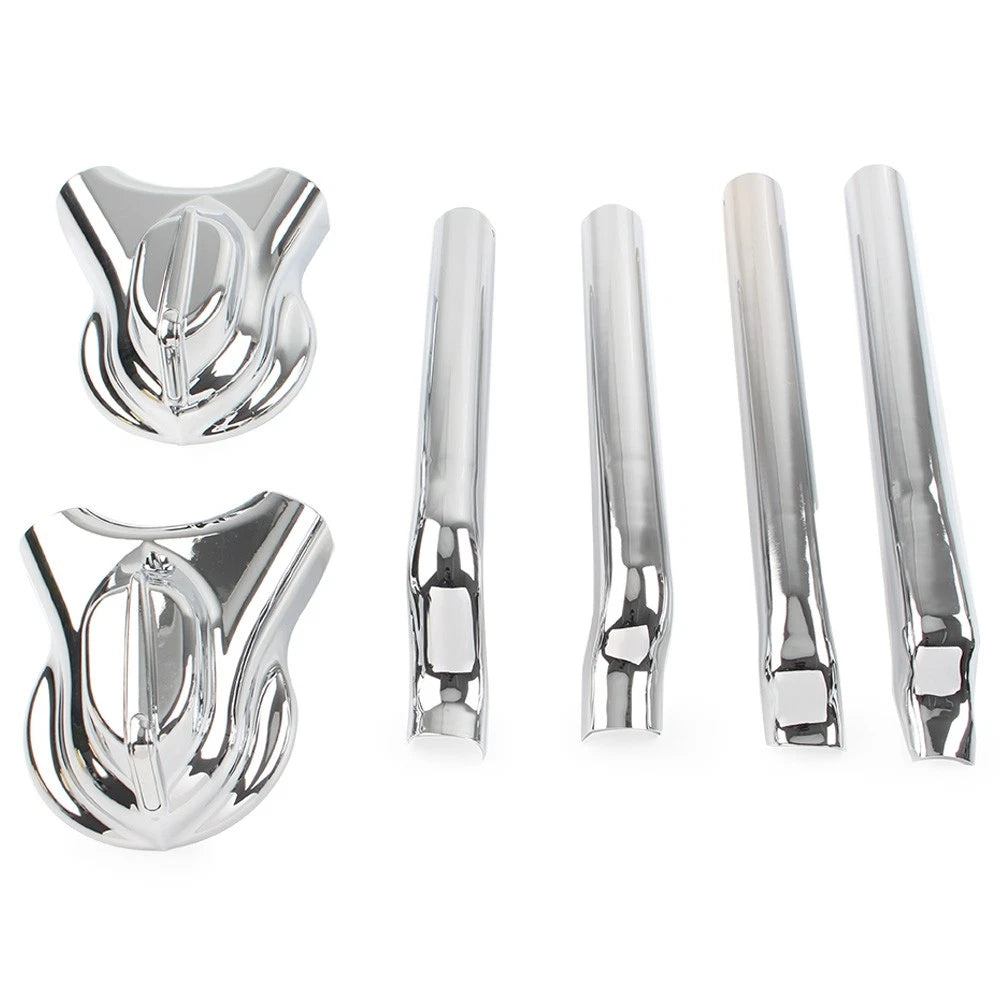 Rear Phantom Swingarm Axle Cover Kit for Harley Softail FXST FXSTC FLSTC (Chrome)