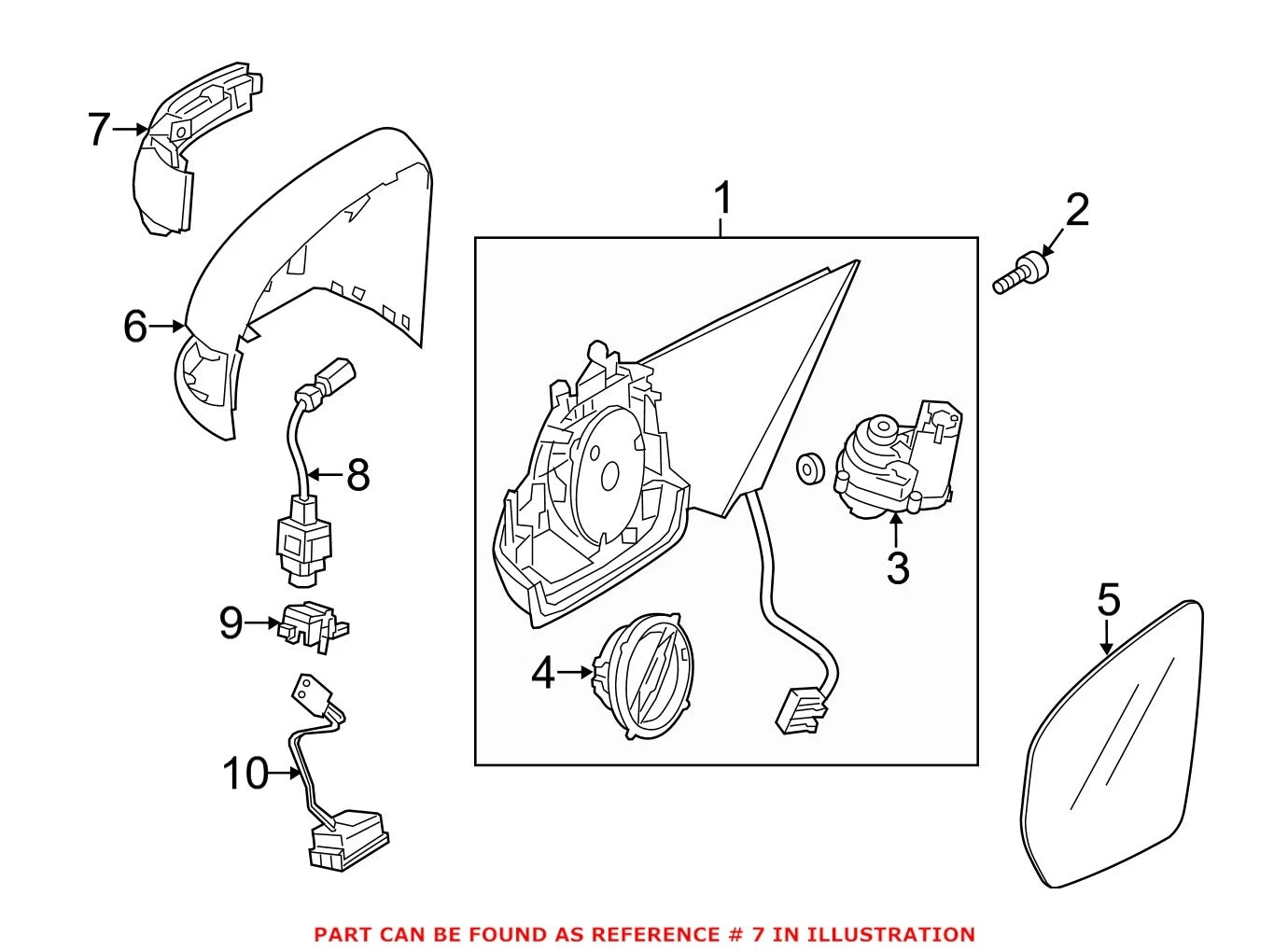 Left Mirror Turnsignal Lens for Mercedes (0999067301)