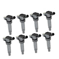 Set of 8 Ignition Coils for Hyundai Genesis, Santa Fe, Sonata, Optima, Sorento