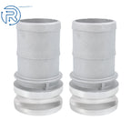 2X Type E Aluminum Cam Groove Hose Fitting for Global 3" Hose ID