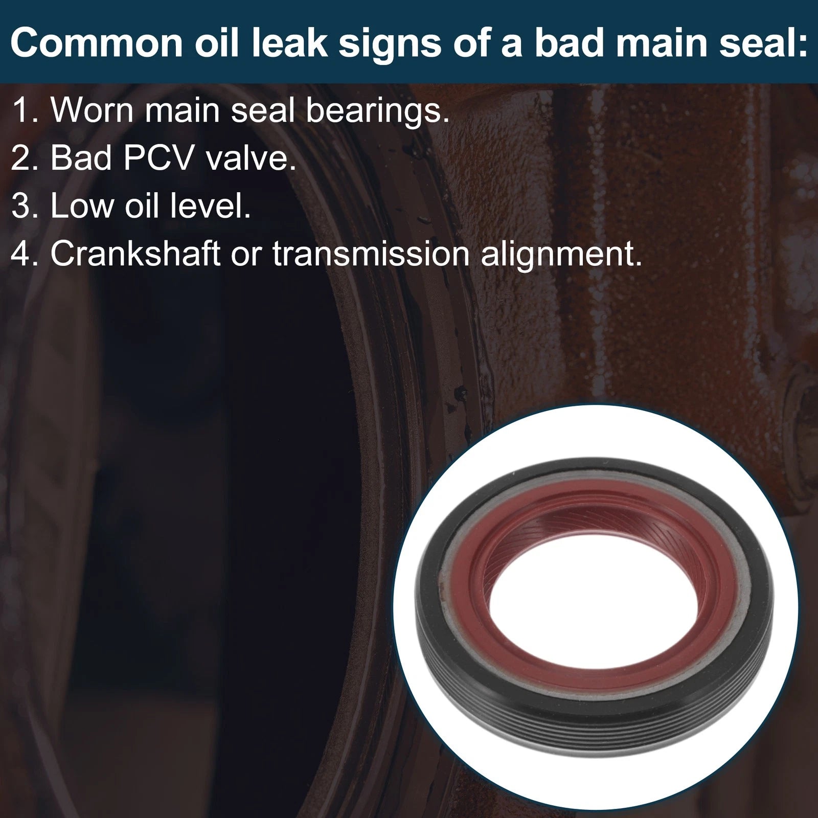 Front Crankshaft Oil Seal for Chevrolet Corsa (1994–2002) No. 90501719