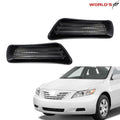 Set of 2 Bumper Fog Light Lamp Covers Trim Black for Toyota Camry (2007–2009)