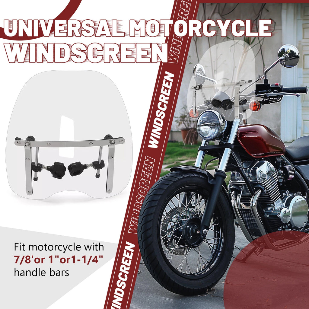 Large Motorcycle Windshield for Kawasaki KLX250 Vulcan 900 VN (2006–2023)