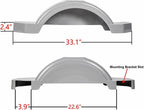 Set of 2 Single Axle Trailer Fenders w/ Steps for 12" Wheels Tires