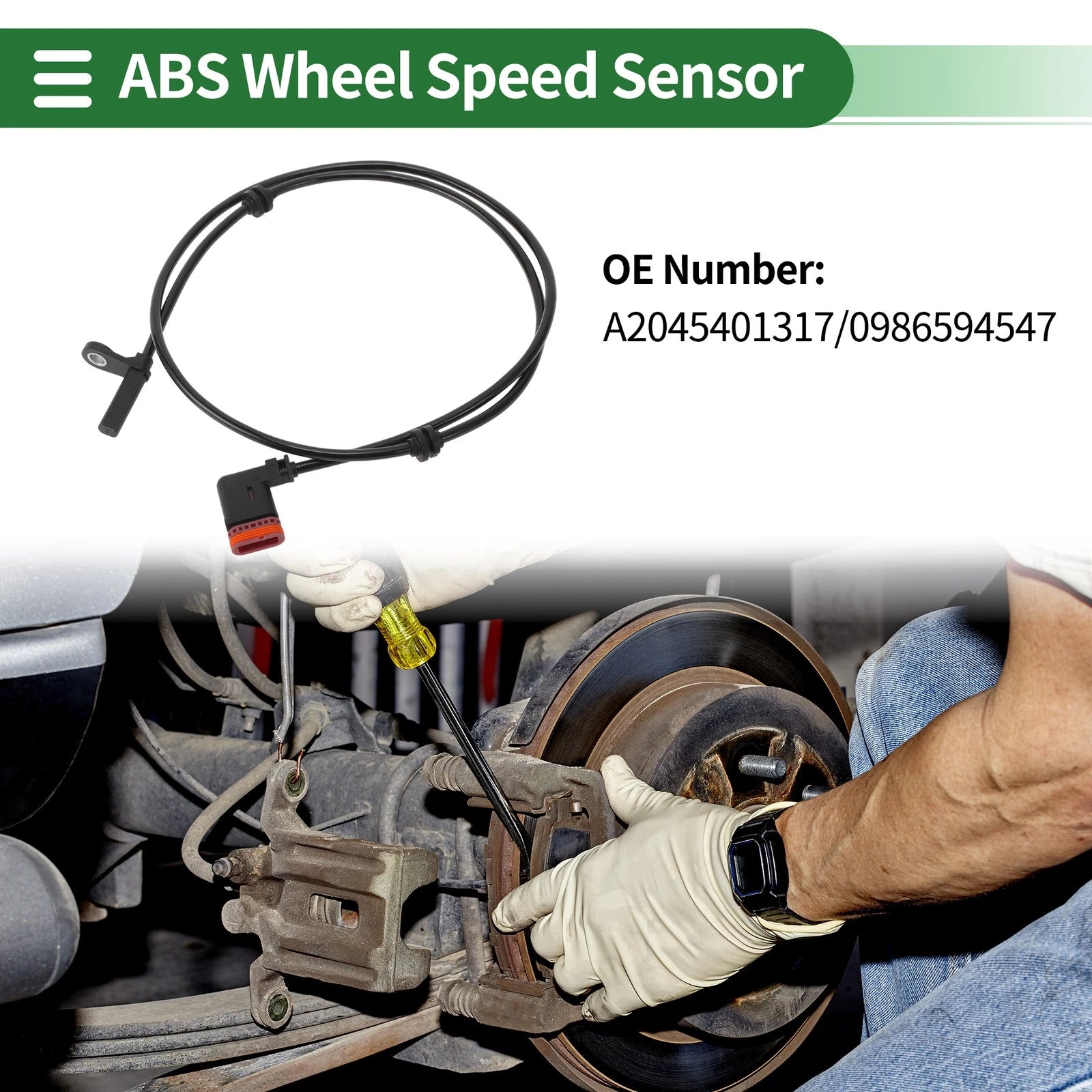 ABS Wheel Speed Sensor No.A2045401317 for Mercedes-Benz Glk250 (2013–2015)