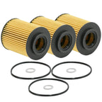 Set of 3 Engine Oil Filters for Hyundai Genesis, Kia (StdAsp)