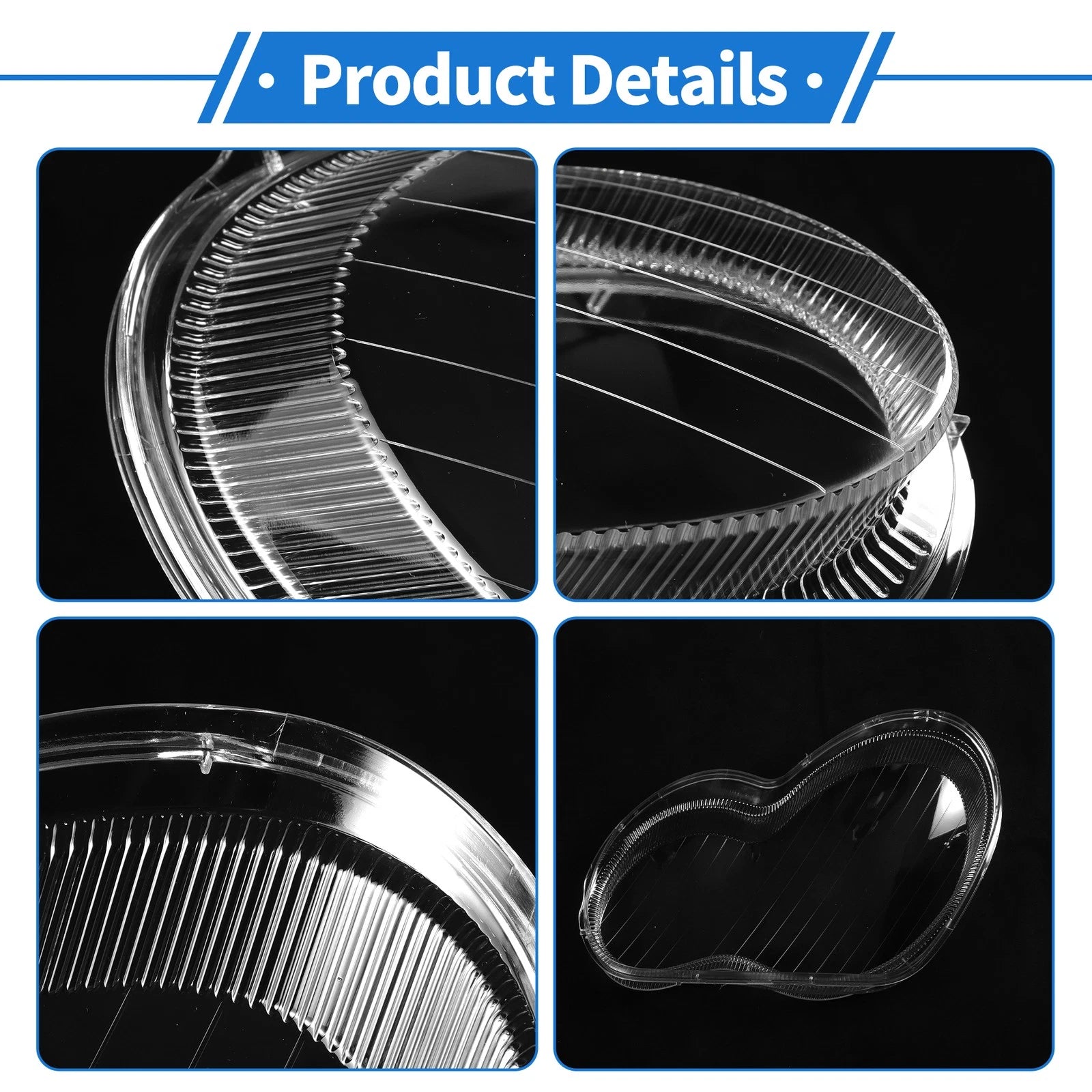 1 Pcs Headlight Lens Cover for Mercedes-Benz C-Class (2001–2017)