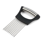 Stainless Steel Onion Slicer for Quick Vegetable & Meat Tenderizing
