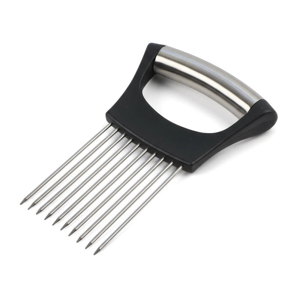 Stainless Steel Onion Slicer for Quick Vegetable & Meat Tenderizing