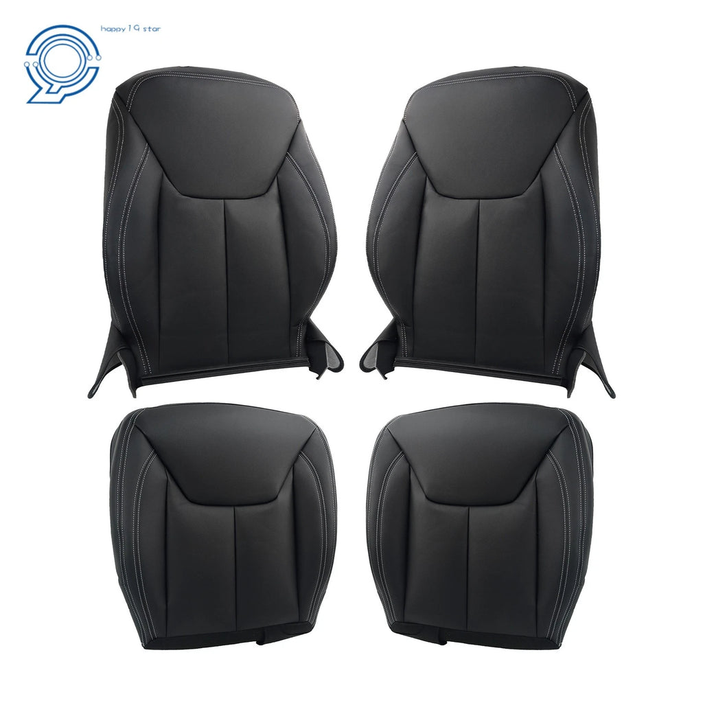 Set of 2 Black Leather Seat Covers for Jeep Wrangler (2013–2017)
