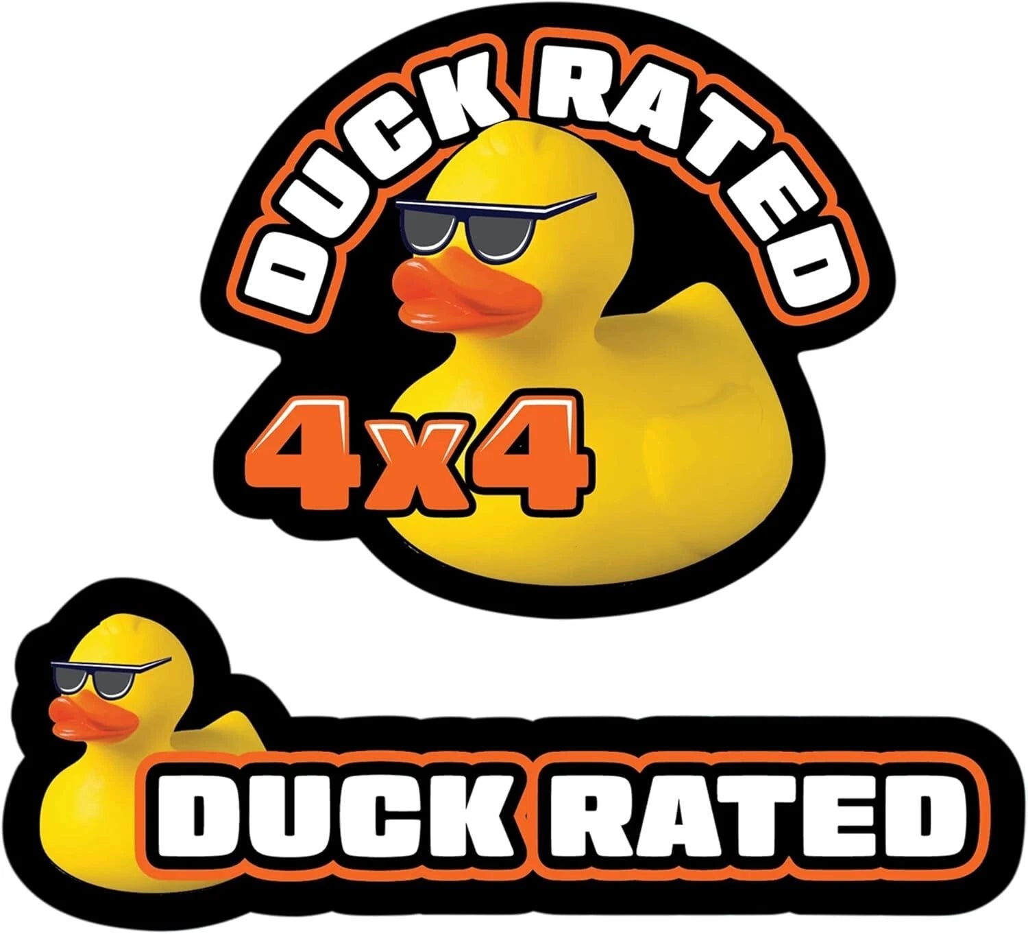 2X Jeep Duck Decal Stickers for Jeep (Rated 4x4) 25187