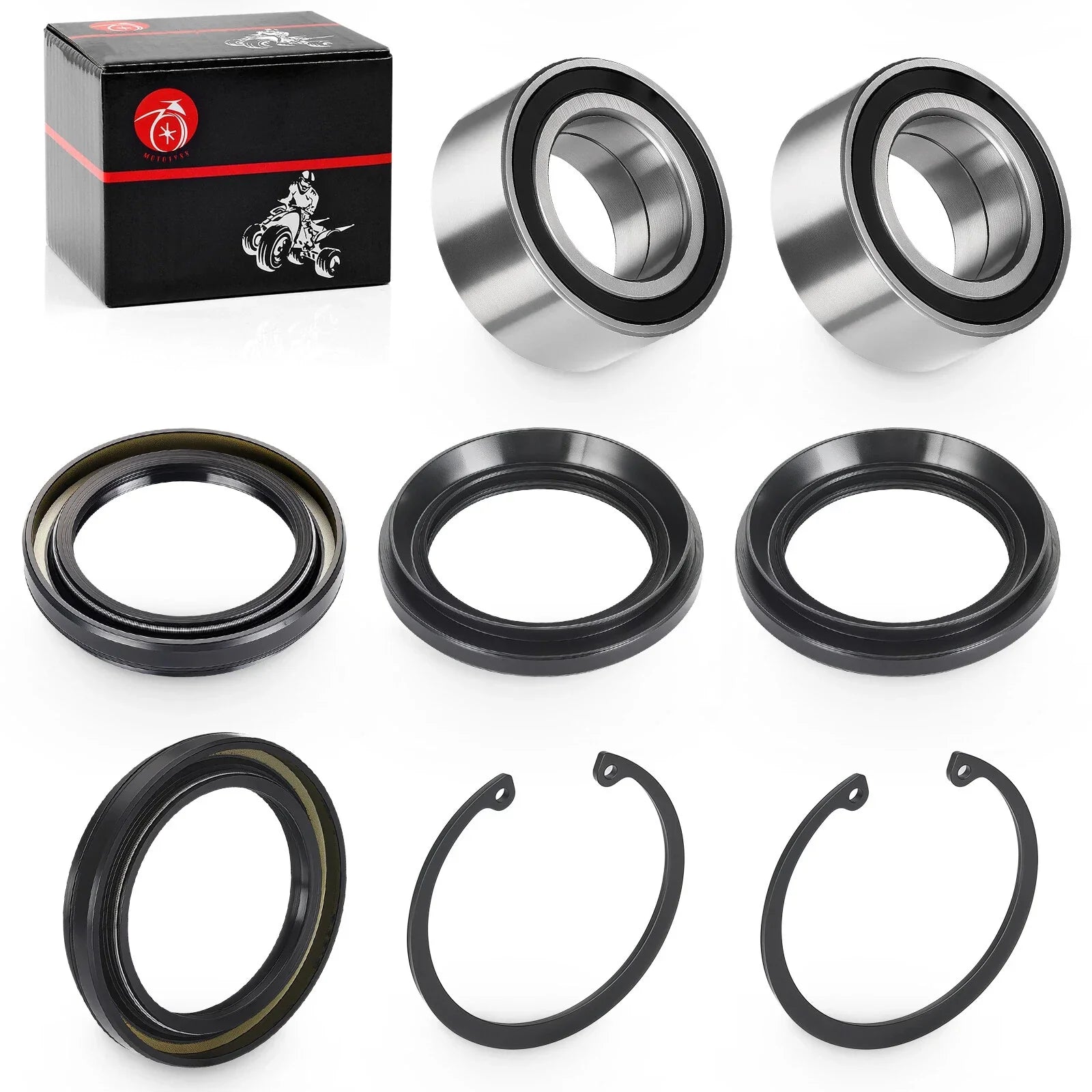 Rear Wheel Bearings w/ Seals Kit for Honda Rincon (2006–2023)