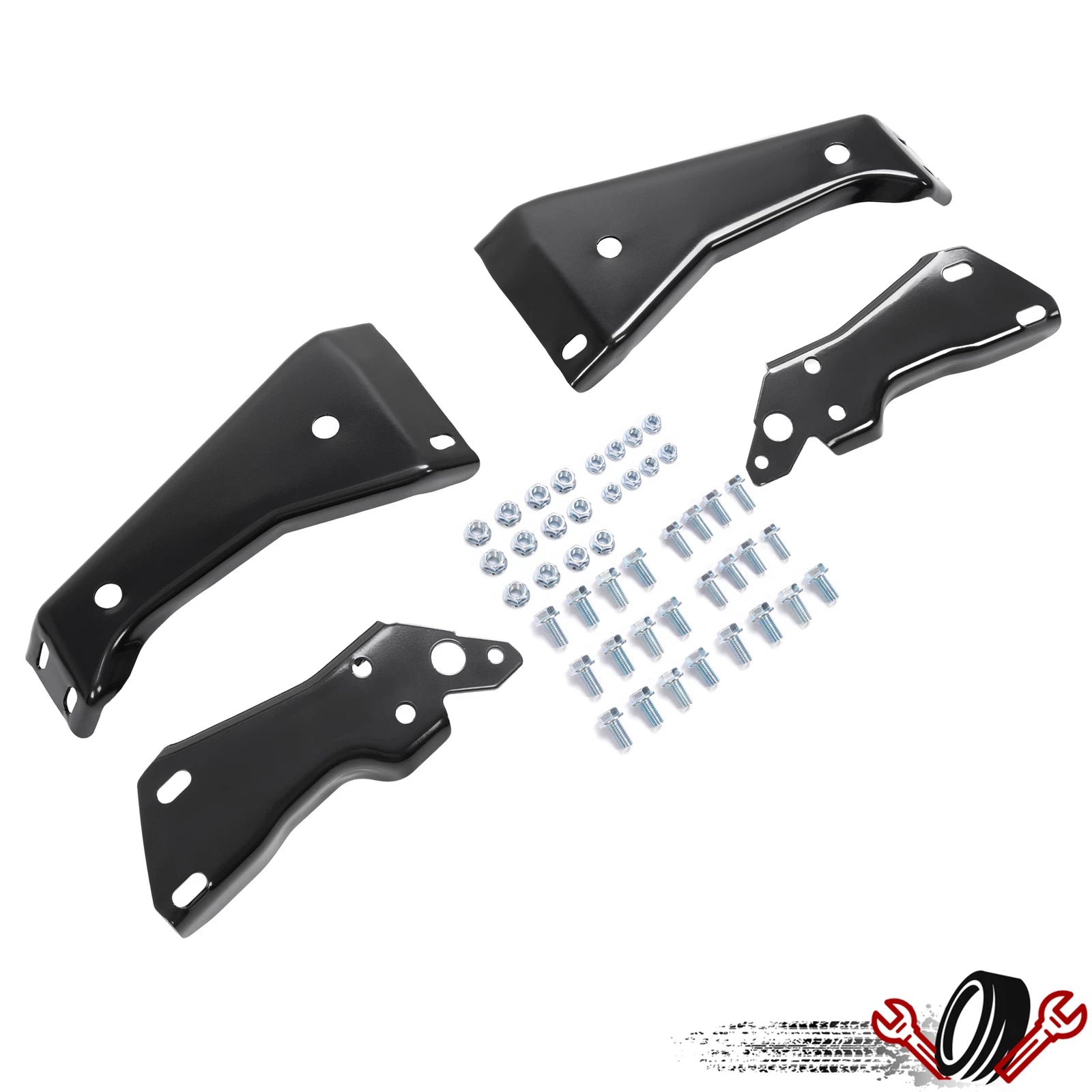 Set of 2 Rear Bumper Bracket Mounts for Chevy C/K 1500 Fleetside (1988–2000)