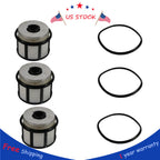 Set of 3 Fuel Filters with Caps for Ford F-Series E-Series (1998–2003)