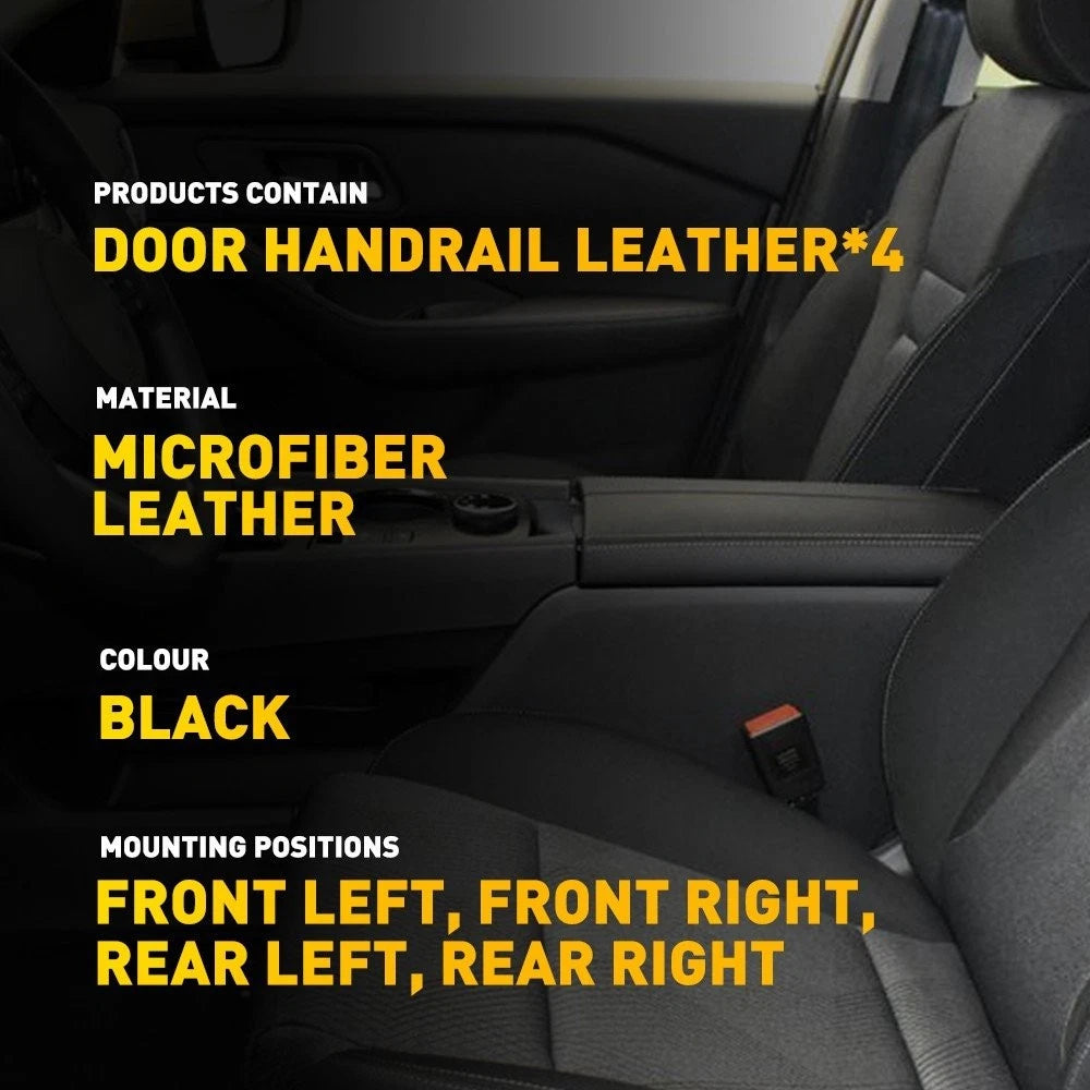 Set of 4 Black Leather Interior Door Panels for Nissan Rogue (2014–2020)