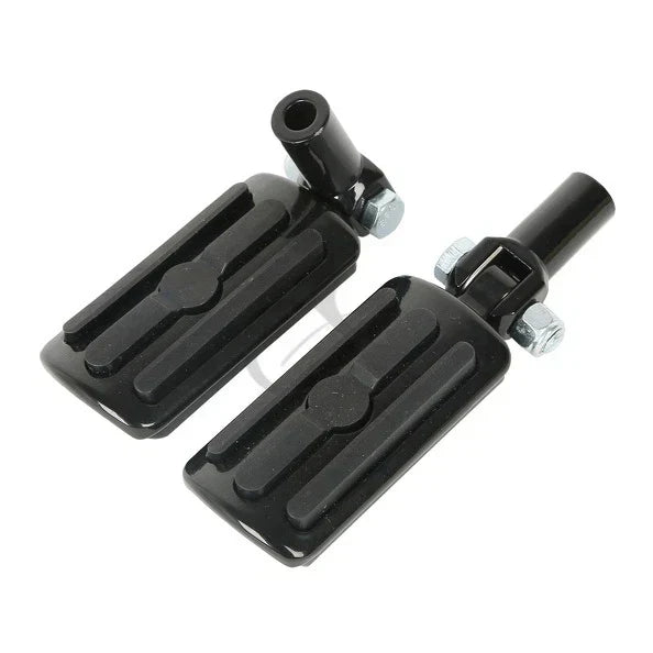 Black Rear Passenger Foot Pegs Clevis Mount for Harley Softail Fatboy (2000-2006)