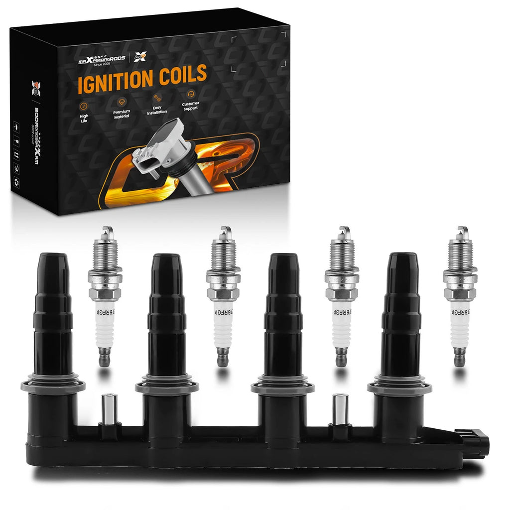 Ignition Coil & 4 Spark Plugs for Chevrolet Aveo (2004–2011) UF620
