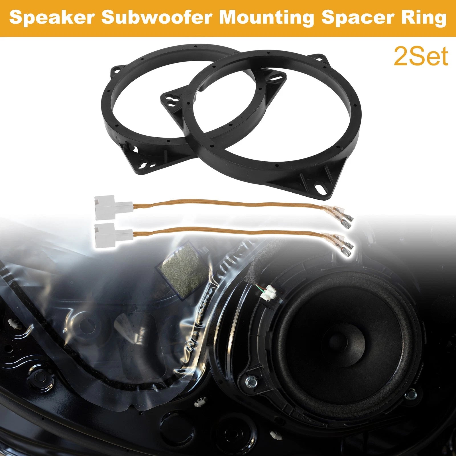 Set of 2 Speaker Spacer Rings for Nissan Qashqai (2007–2013)