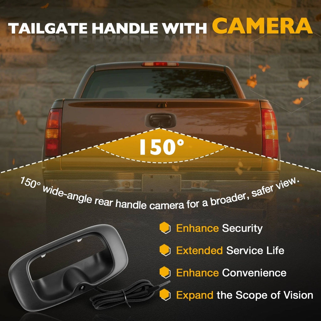 Metal Tailgate Handle Backup Camera for Chevy Silverado GMC Sierra (1999–2007)