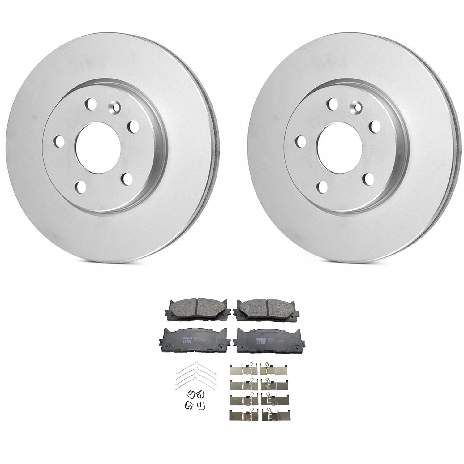 Set of 2 Bosch QuietCast Front Rotors & TRW Pro Ceramic Pads for Avalon Camry