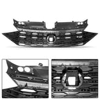 Front Bumper Grille for Volkswagen Jetta GLI (2019–2020) Glossy Black Trim