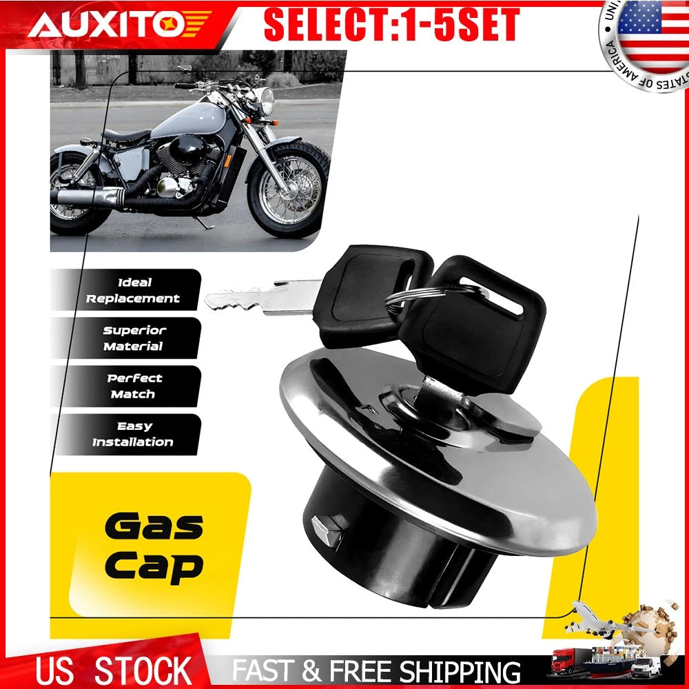 Gas Lid Fuel Tank Cap Cover with Key Lock for ATV Quad (Universal)