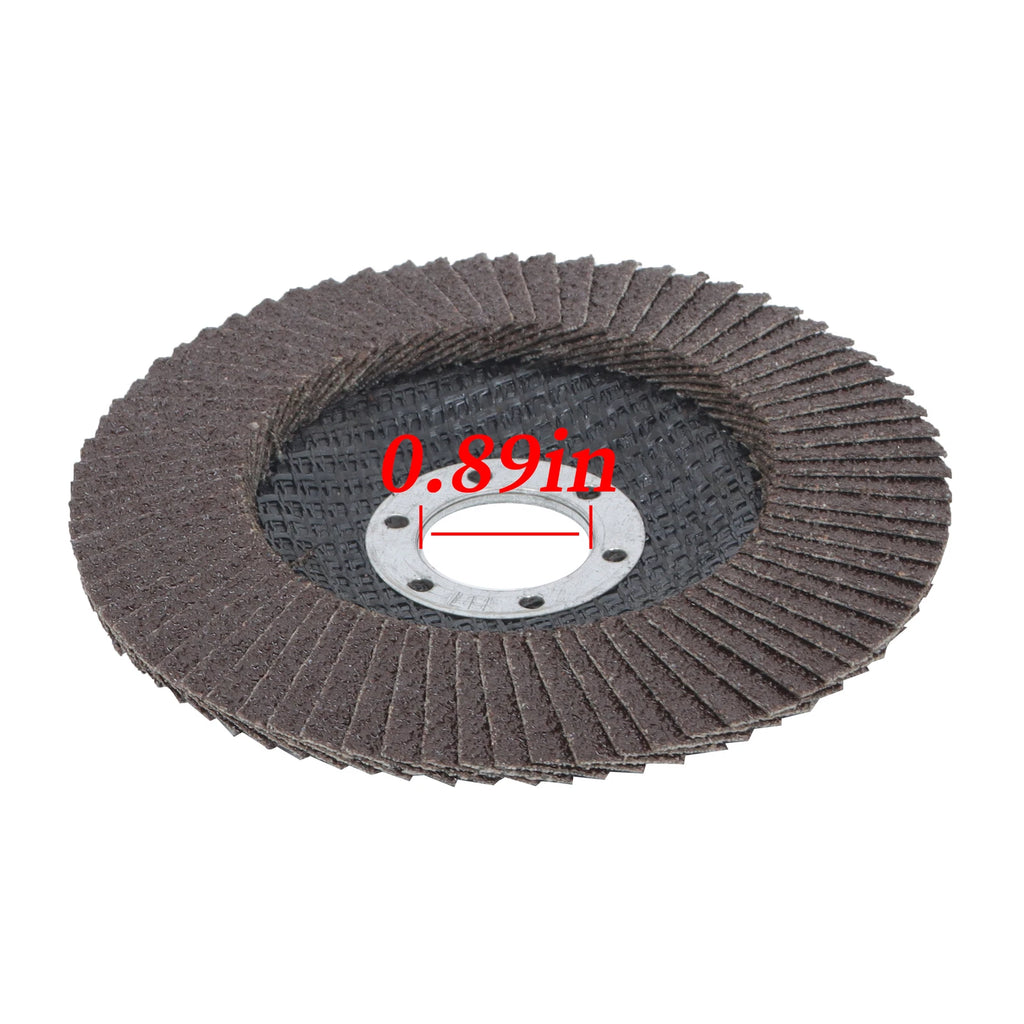 Set of 10 Flap Discs for Angle Grinder (4.5 x 7/8", 60 Grit)