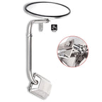 Driver LH Side Manual Stainless Steel 8" Round Mirror for