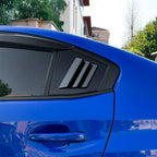 Pair Gloss Black Rear Window Louver Shutter Cover for Subaru WRX STI (2014–2021)