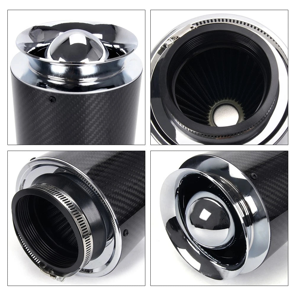 3" Inlet Carbon Fiber Hi-Flow Air Filter for Cold Air Intake