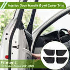 Interior Door Handle Bowl Cover Trim for Nissan Rogue (2021–2025) Black