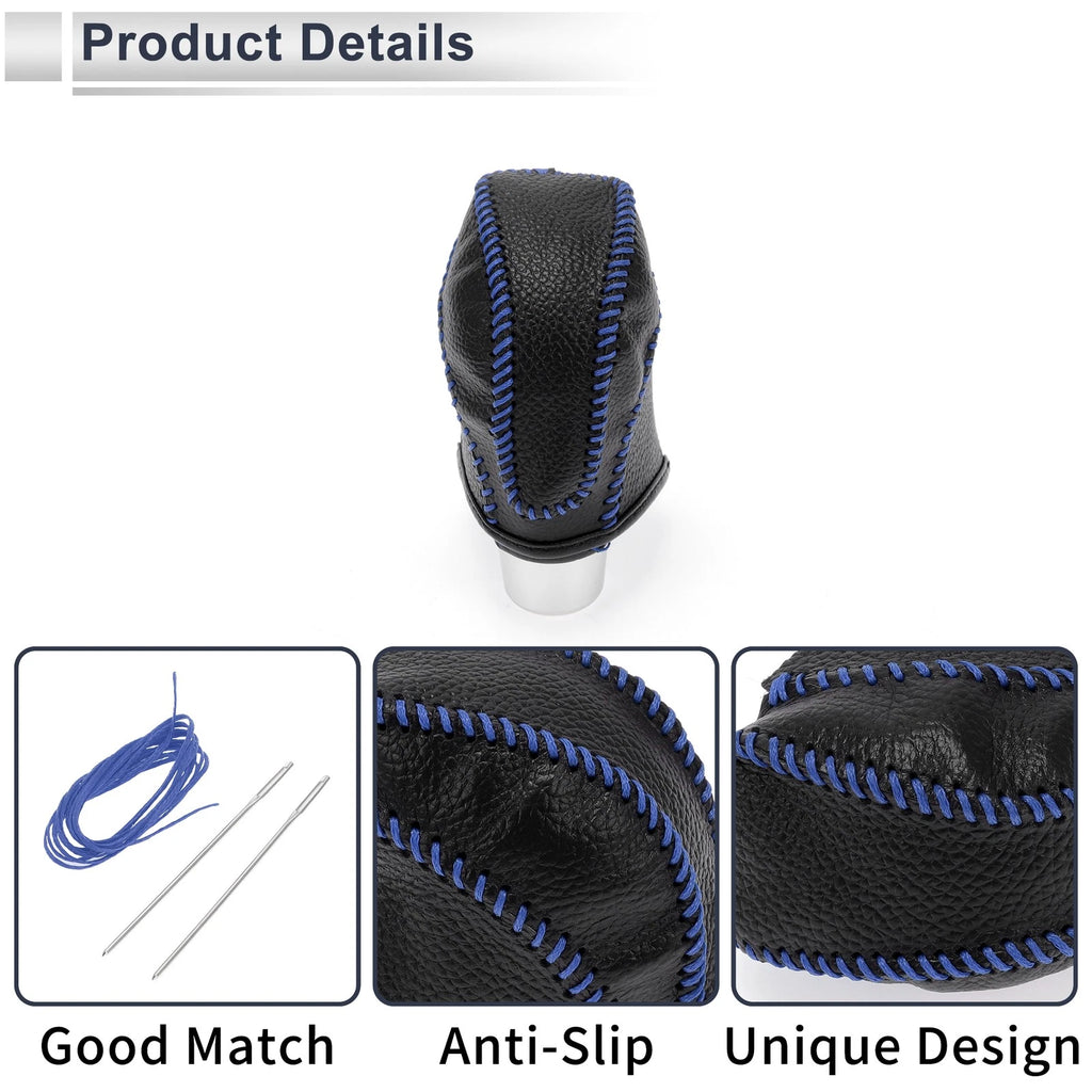 1 Pc Gear Shift Knob Cover for Subaru Impreza (2017–2023) Pebbled Black Blue