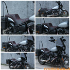 Gel Seat Red Stitch for Harley Softail FLDE FLHC FLSL FXBB FXST (2018-2023)