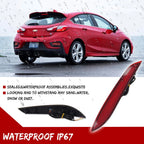 2X LED Rear Bumper Reflector Tail Lights for Chevy Cruze (2016–2019)
