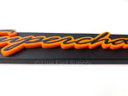 Matte Black Premium License Plate Frame w/ Orange Outline for Chevrolet (2010–2020)