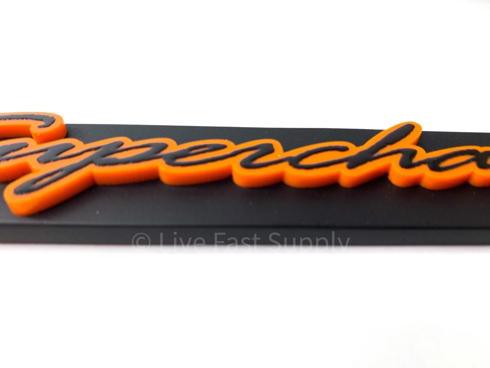 Matte Black Premium License Plate Frame w/ Orange Outline for Chevrolet (2010–2020)
