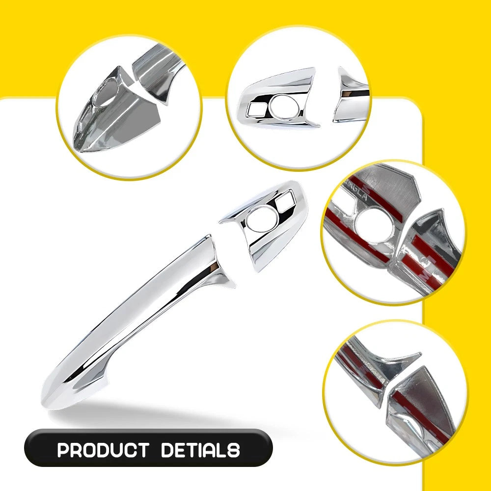 Set of 4 Chrome Outer Door Handle Covers for Mercedes-Benz GLK Class (2010–2015)