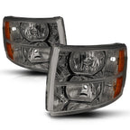Headlight for Chevy Silverado GMT900 (2007–2014) Smoked Housing Amber Corner