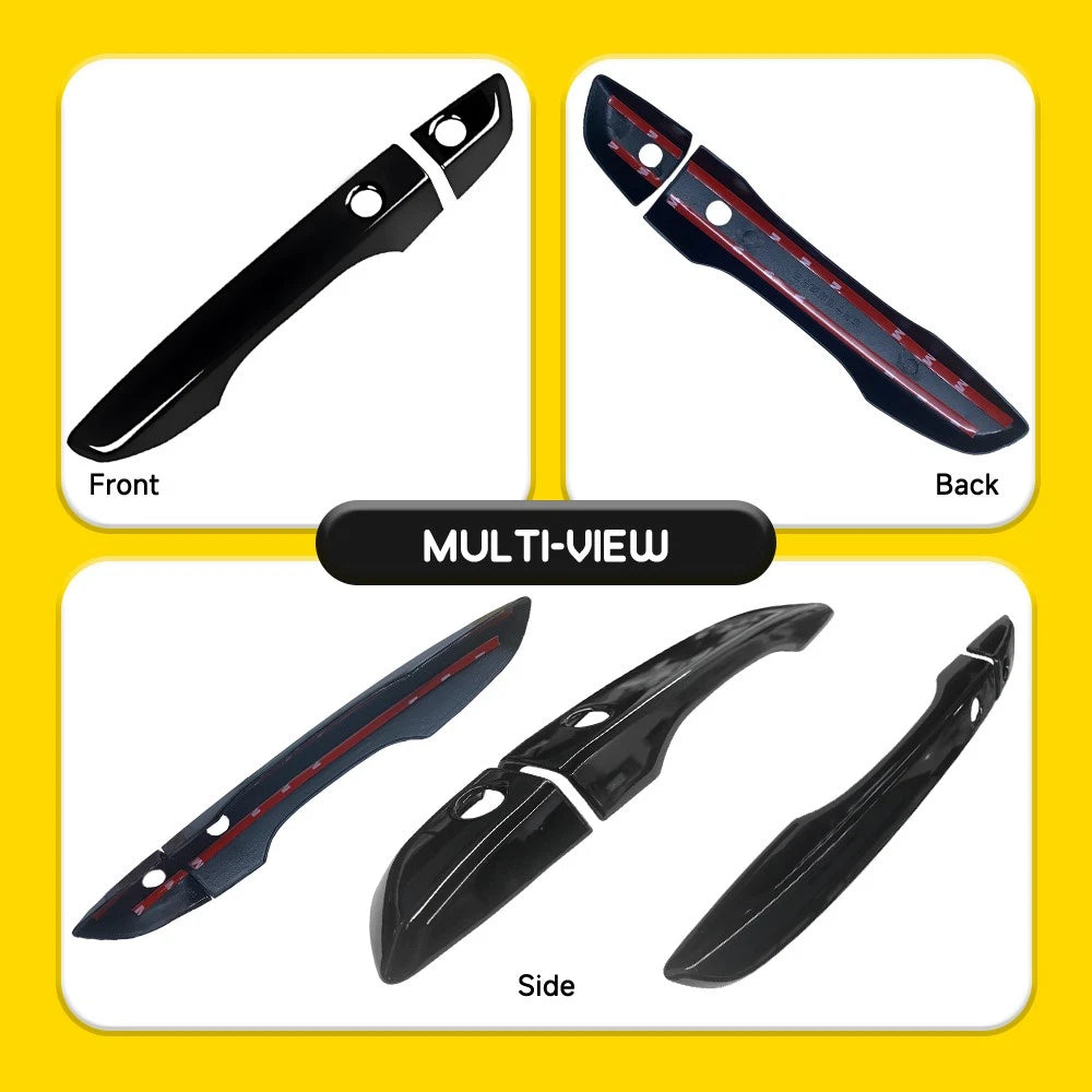 Gloss Black Door Handle Covers for Honda Civic (2016–2021)