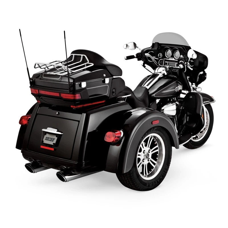 Vance & Hines Twin Slash Round Slip-On Exhaust for HD Dresser (1995–2016)