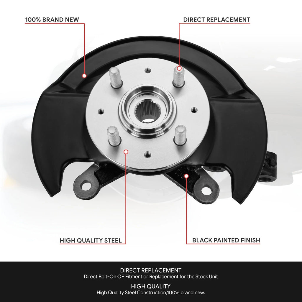 Front Left Driver Loaded Wheel Bearing Knuckle Assembly for Honda Civic (2003–2005)